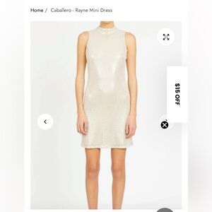 NWT Caballero Rayne Elegant Cream Sleeveless Dress